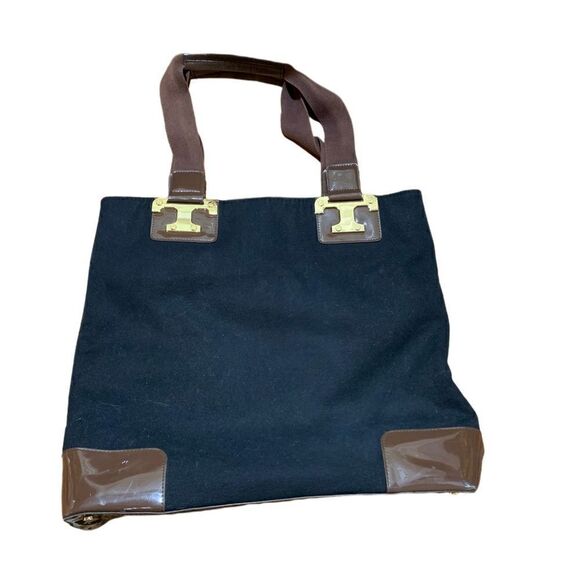 Tory Burch Brown and Black Tote - Picture 1 of 6